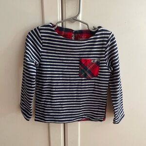 Vineyard Vines Kids Red and Blue Plaid Shirt